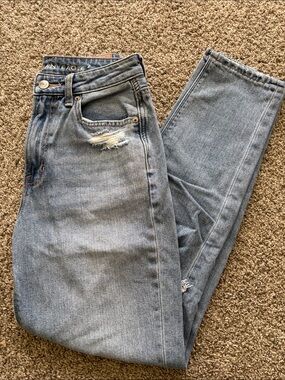AEO Distressed Mom Jeans